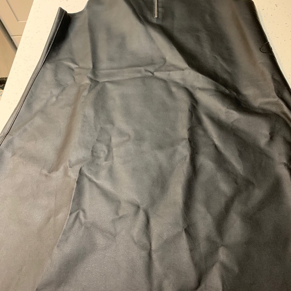 Josie Natori Black Faux Leather Dress (size 10) - Picture 9 of 10